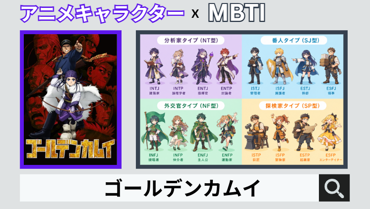 ゴールデンカムイのキャラクターMBTI一覧
