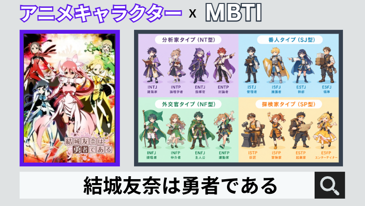 結城友奈は勇者であるのキャラクターMBTI一覧
