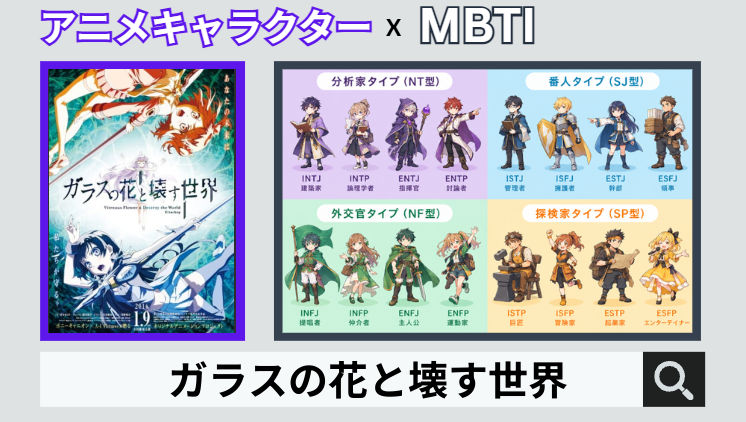 ガラスの花と壊す世界のキャラクターMBTI一覧