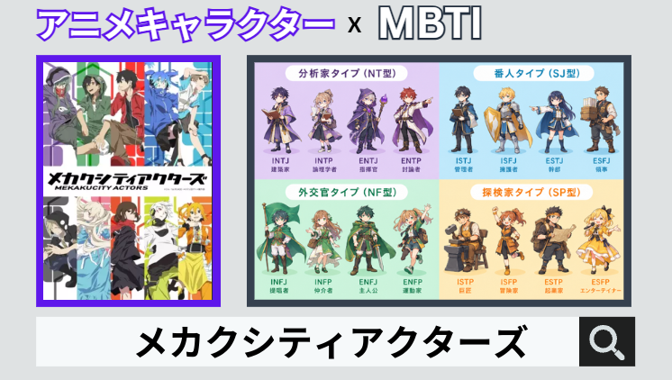メカクシティアクターズのキャラクターMBTI一覧