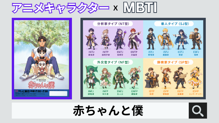 赤ちゃんと僕のキャラクターMBTI一覧