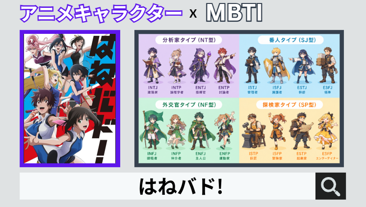 はねバド!のキャラクターMBTI一覧