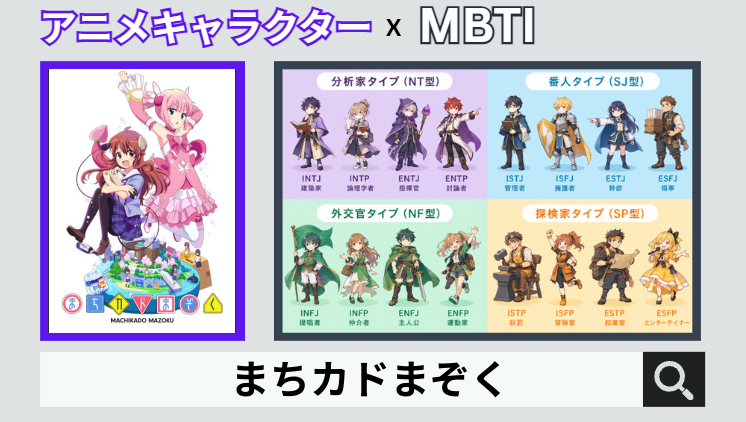 まちカドまぞくのキャラクターMBTI一覧