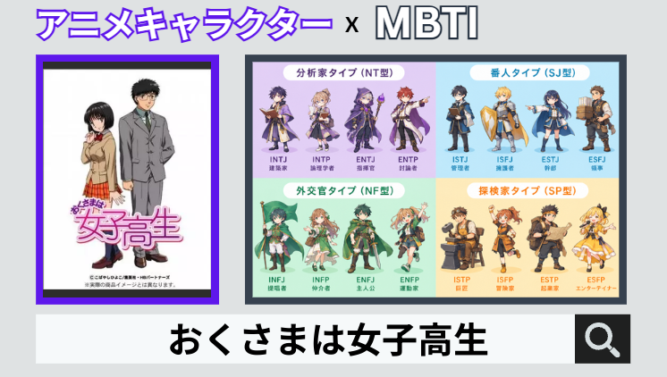 おくさまは女子高生のキャラクターMBTI一覧
