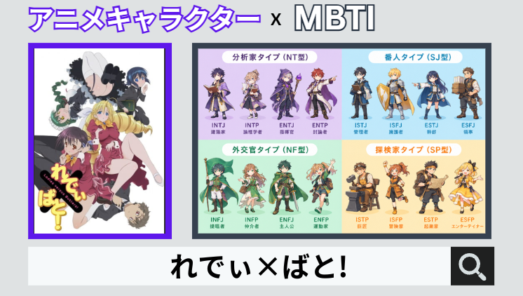 れでぃ×ばと!のキャラクターMBTI一覧