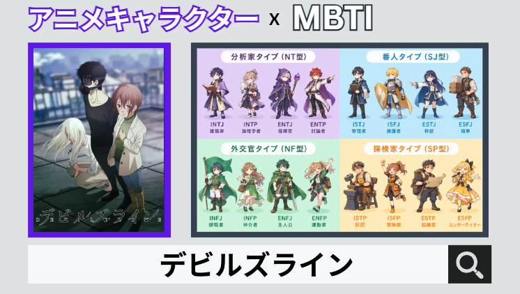 デビルズラインのキャラクターMBTI一覧