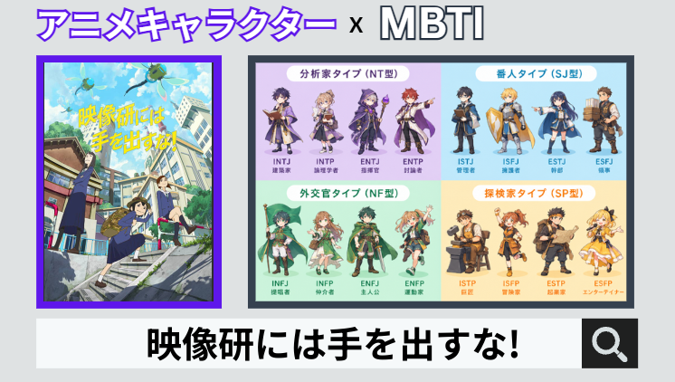映像研には手を出すな!のキャラクターMBTI一覧