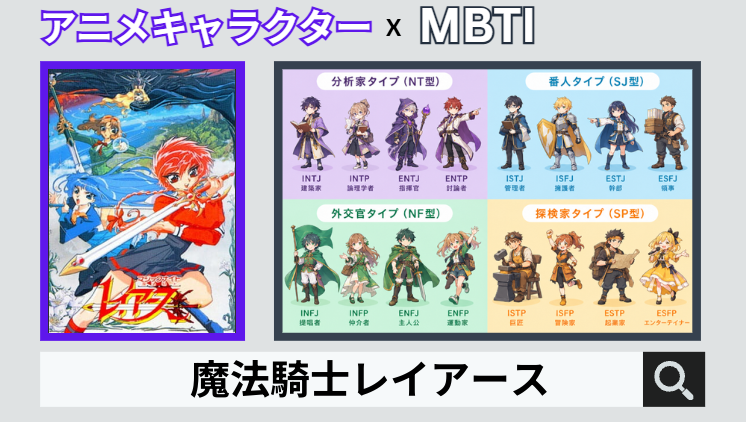 魔法騎士レイアースのキャラクターMBTI一覧