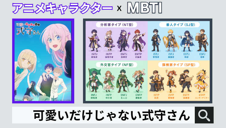 可愛いだけじゃない式守さんのキャラクターMBTI一覧
