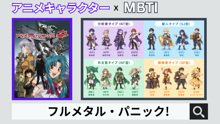 フルメタル・パニック!のキャラクターMBTI一覧