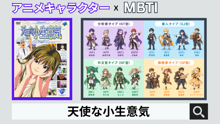 天使な小生意気のキャラクターMBTI一覧