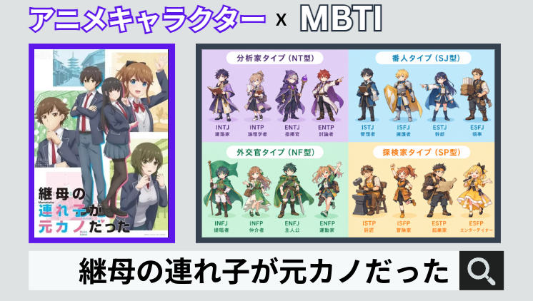 継母の連れ子が元カノだったのキャラクターMBTI一覧