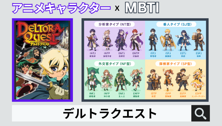 デルトラクエストのキャラクターMBTI一覧