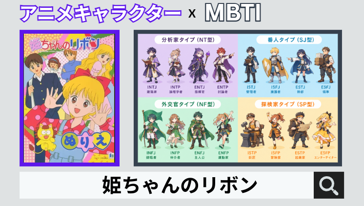 姫ちゃんのリボンのキャラクターMBTI一覧