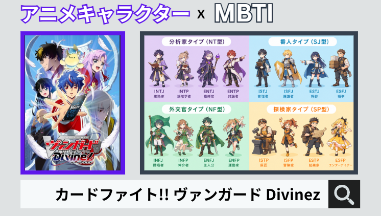 カードファイト!! ヴァンガード DivinezのキャラクターMBTI一覧